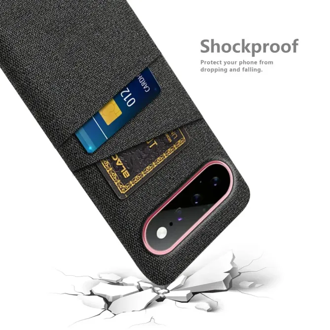 Coque Google Pixel 11 / 11 Pro textile à deux compartiments cartes