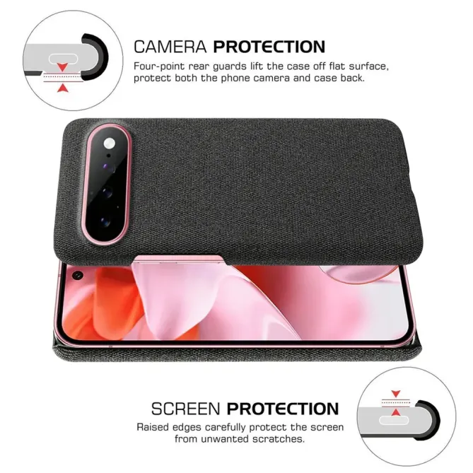 Coque Google Pixel 11 / 11 Pro textile à dos rigide