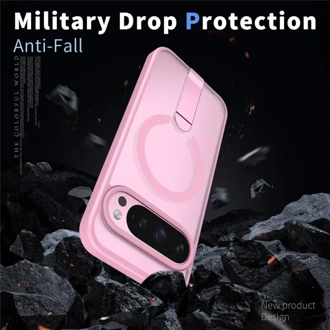 Coque Google Pixel 11 Pro XL transparente magnétique avec anneau-support