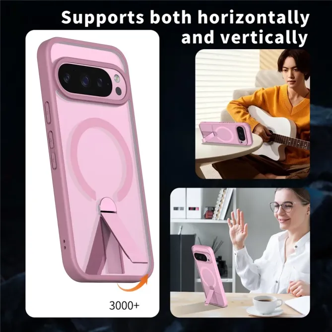 Coque Google Pixel 11 Pro XL transparente magnétique avec anneau-support