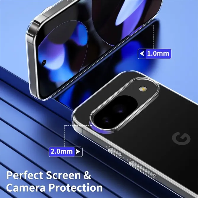 Coque Google Pixel 11 Pro XL transparente avec 2 verres trempés
