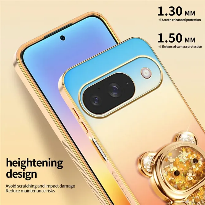 Coque Google Pixel 11 / 11 Pro SINGIUZOO ours pailleté avec support