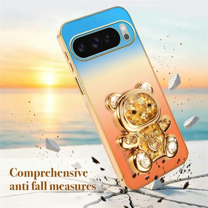 Coque Google Pixel 11 Pro XL SINGIUZOO ours pailleté avec support