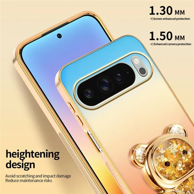 Coque Google Pixel 11 Pro XL SINGIUZOO ours pailleté avec support