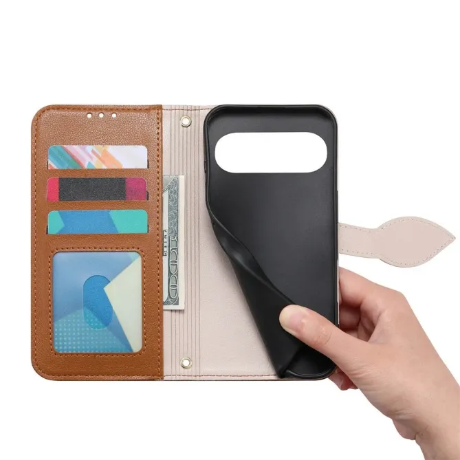 Housse Google Pixel 11 / 11 Pro avec fermoir feuille et poche zippée
