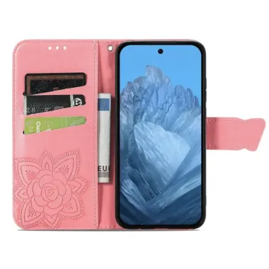 Housse Google Pixel 11 / 11 Pro papillon embossé avec dragonne