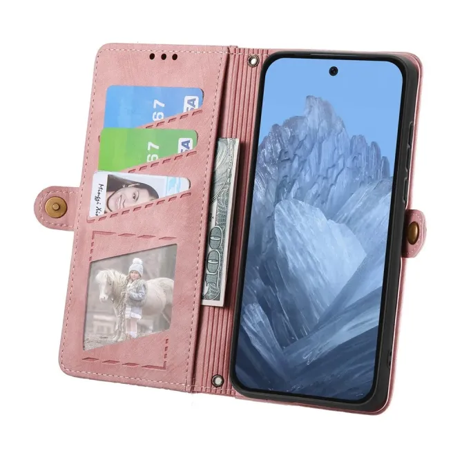 Housse Google Pixel 11 / 11 Pro géométrique avec poche zippée