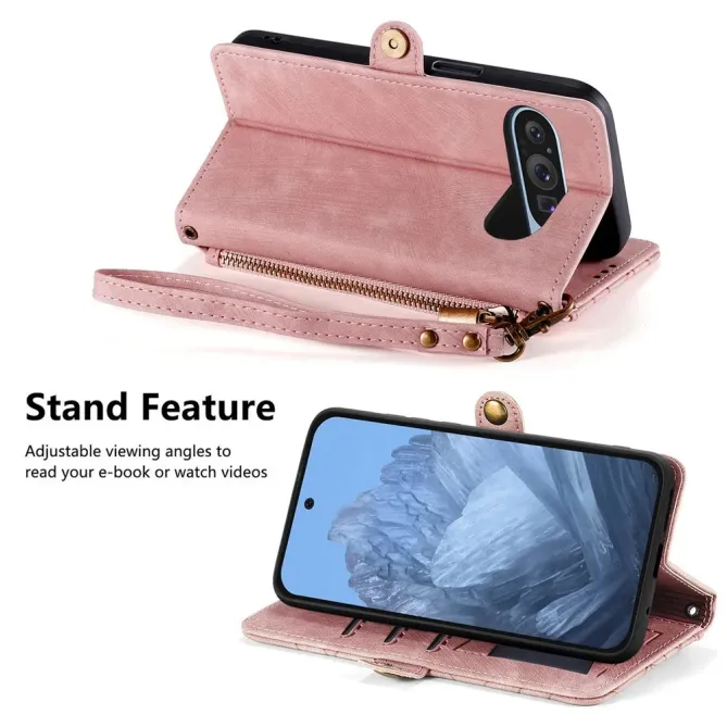 Housse Google Pixel 11 / 11 Pro géométrique avec poche zippée