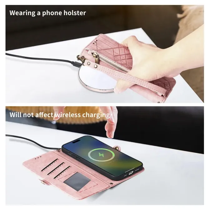 Housse Google Pixel 11 / 11 Pro géométrique avec poche zippée