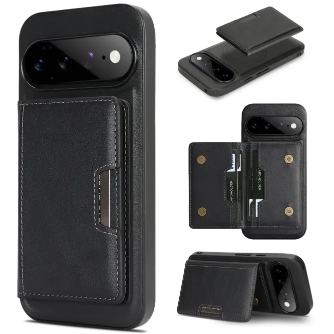 Coque Google Pixel 11 magnétique avec étui cartes pliable