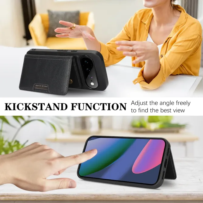 Coque Google Pixel 11 magnétique avec étui cartes pliable