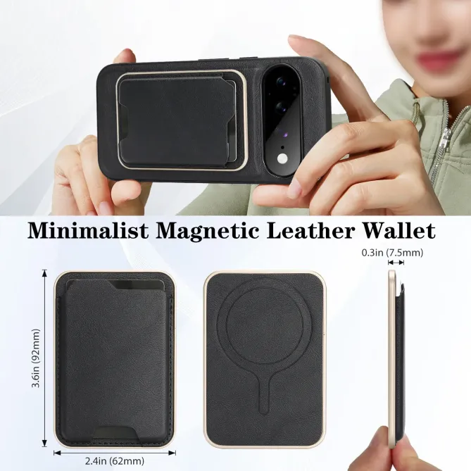 Coque Google Pixel 11 magnétique fine avec porte-cartes 3 cartes