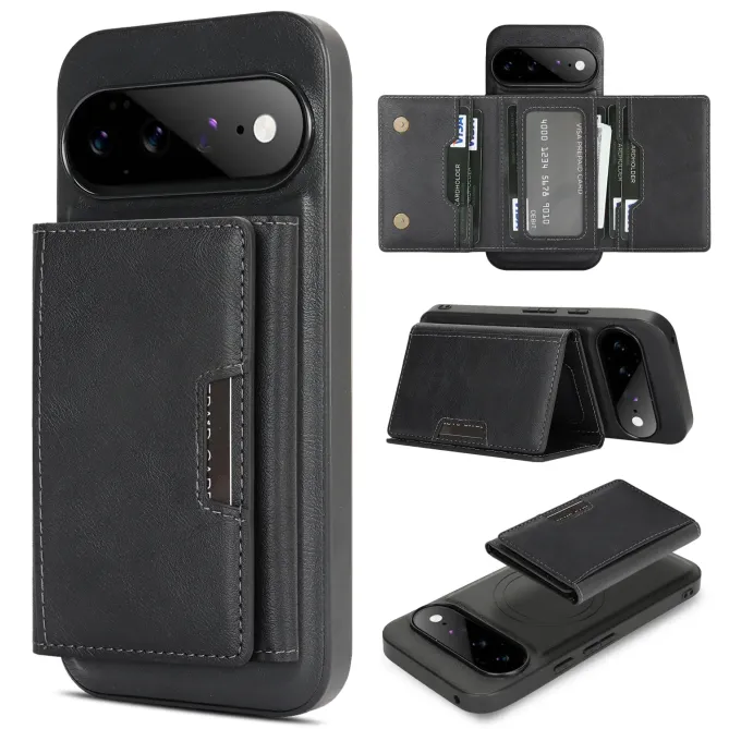 Coque Google Pixel 11 Pro XL magnétique avec étui cartes trois volets