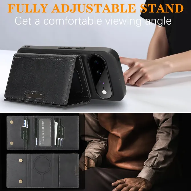 Coque Google Pixel 11 Pro XL magnétique avec étui cartes trois volets