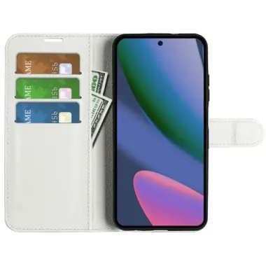 Housse Google Pixel 11 Pro XL grain litchi avec rangements cartes et support