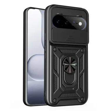 Coque Google Pixel 11 / 11 Pro avec cache caméra coulissant et support