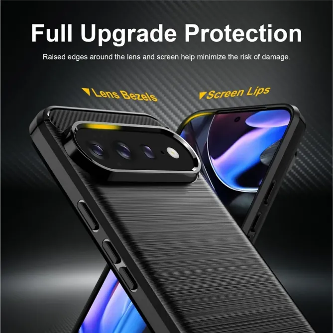 Coque Google Pixel 11 Pro XL antichoc texture carbone en TPU