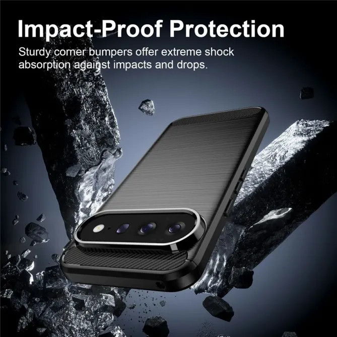 Coque Google Pixel 11 Pro XL antichoc texture carbone en TPU