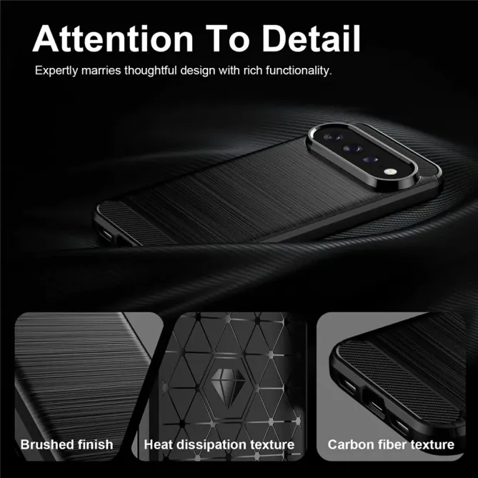 Coque Google Pixel 11 Pro XL antichoc texture carbone en TPU