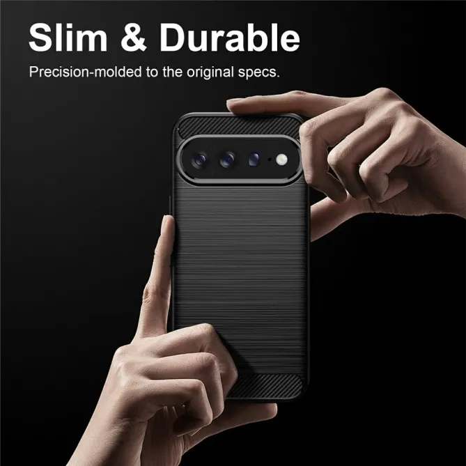 Coque Google Pixel 11 Pro XL antichoc texture carbone en TPU