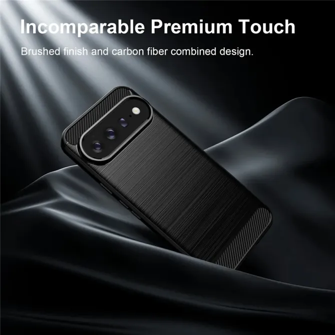 Coque Google Pixel 11 Pro XL antichoc texture carbone en TPU