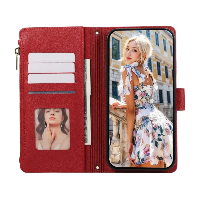 Housse Google Pixel 11 Pro XL zippée multi-cartes avec dragonne 3 cartes