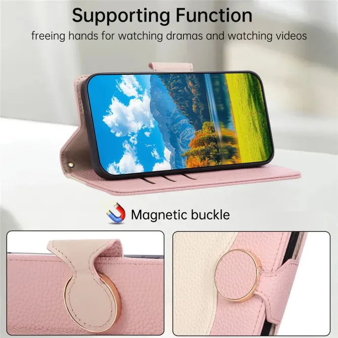 Housse Google Pixel 11 zippée bicolore avec dragonne