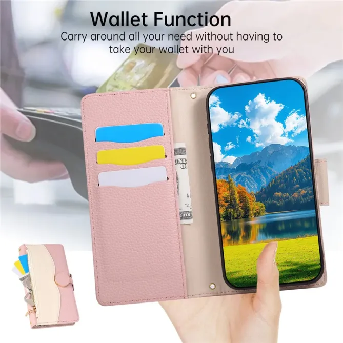 Housse Google Pixel 11 zippée bicolore avec dragonne