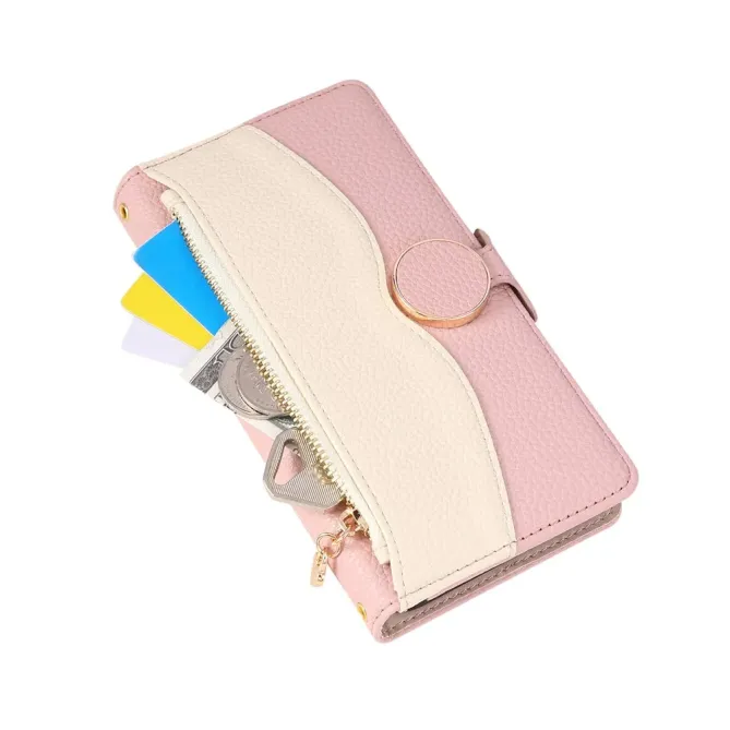 Housse Google Pixel 11 Pro XL zippée bicolore avec dragonne 3 cartes