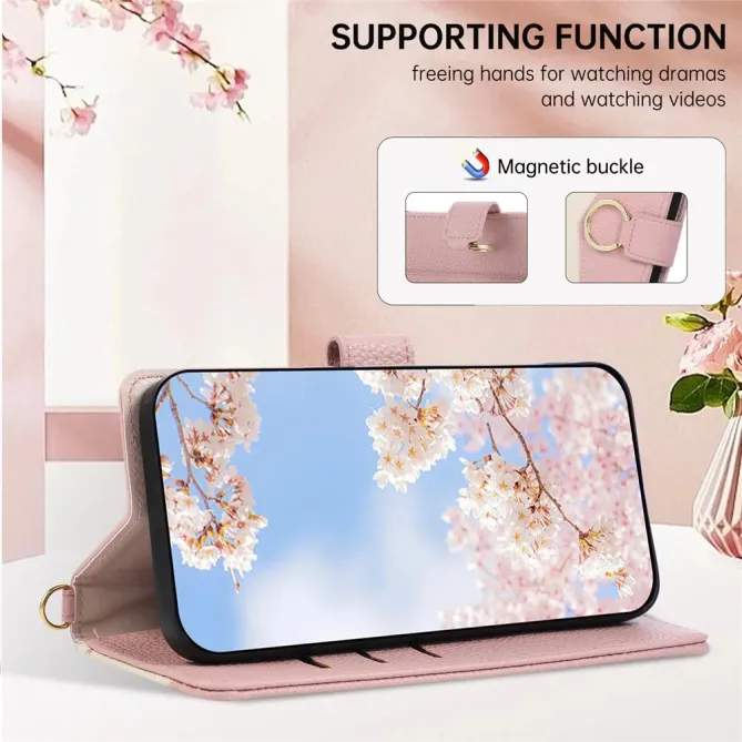Housse Google Pixel 11 zippée bicolore avec dragonne en simili cuir