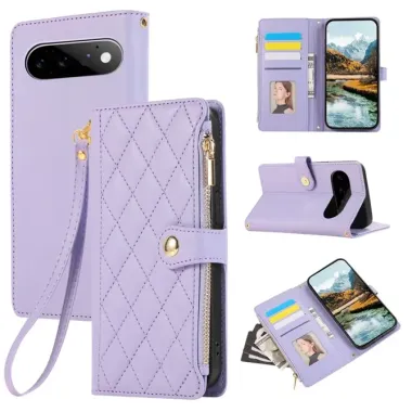 Housse Google Pixel 11 Pro zippée multi-cartes avec dragonne 3 cartes