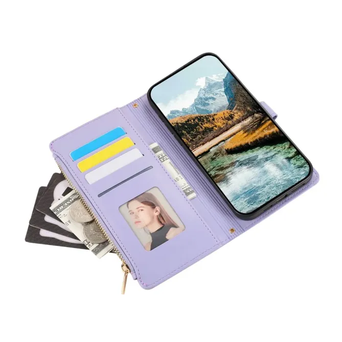 Housse Google Pixel 11 Pro zippée multi-cartes avec dragonne 3 cartes