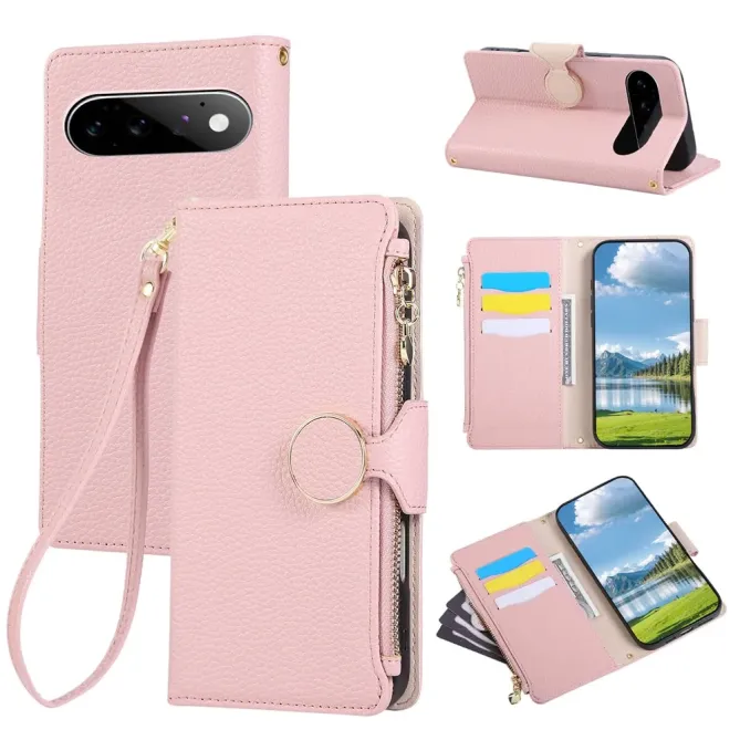 Housse Google Pixel 11 Pro zippée avec dragonne 3 cartes