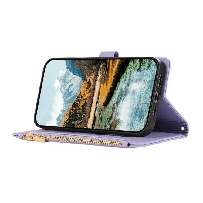 Housse Google Pixel 11 zippée multi-cartes avec dragonne 3 cartes
