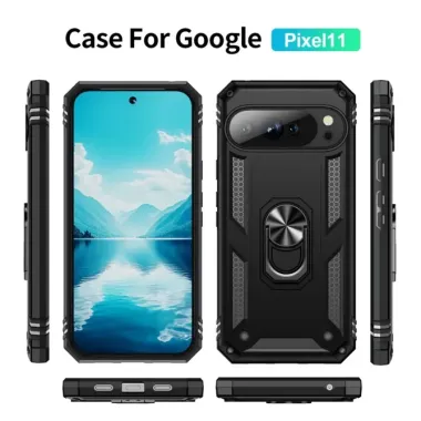 Coque Google Pixel 11 / 11 Pro avec support intégré en TPU, polycarbonate et métal