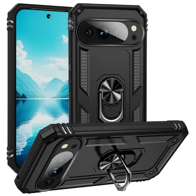 Coque Google Pixel 11 Pro XL avec support intégré en TPU, polycarbonate et métal