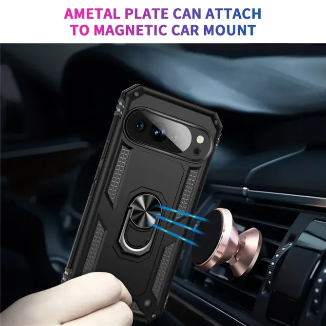 Coque Google Pixel 11 Pro XL avec support intégré en TPU, polycarbonate et métal