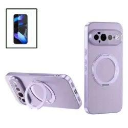 Coque Google Pixel 11 Pro magnétique avec support rotatif et verre trempé