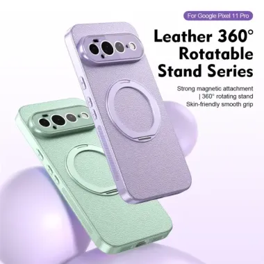Coque Google Pixel 11 Pro magnétique avec support rotatif et verre trempé