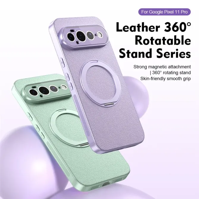 Coque Google Pixel 11 Pro magnétique avec support rotatif et verre trempé