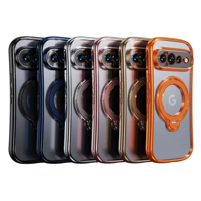 Coque Google Pixel 11 Pro magnétique antichoc avec support en TPU et métal