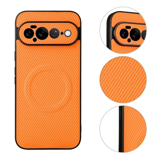 Coque Google Pixel 11 Pro XL magnétique texture carbone