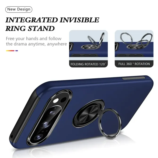 Coque Google Pixel 11 Pro XL antichoc avec anneau-support rotatif