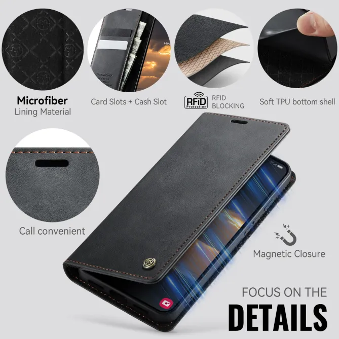 Housse Google Pixel 11 / 11 Pro CASEME 033 anti-RFID à finition cirée