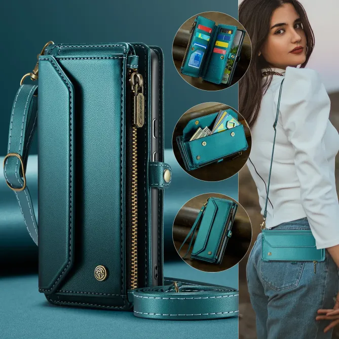 Housse Google Pixel 11 Pro XL CASEME zippée 10 cartes avec dragonne