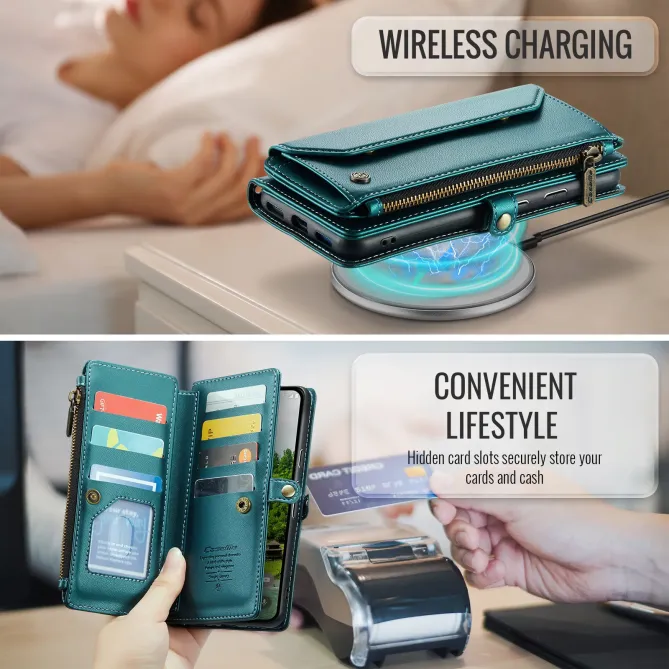 Housse Google Pixel 11 Pro XL CASEME zippée 10 cartes avec dragonne