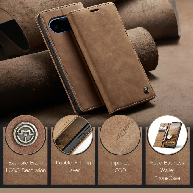 Housse Google Pixel 11 Pro XL CASEME 013 avec rangements cartes et support