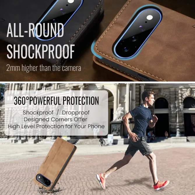 Housse Google Pixel 11 Pro XL CASEME 013 avec rangements cartes et support