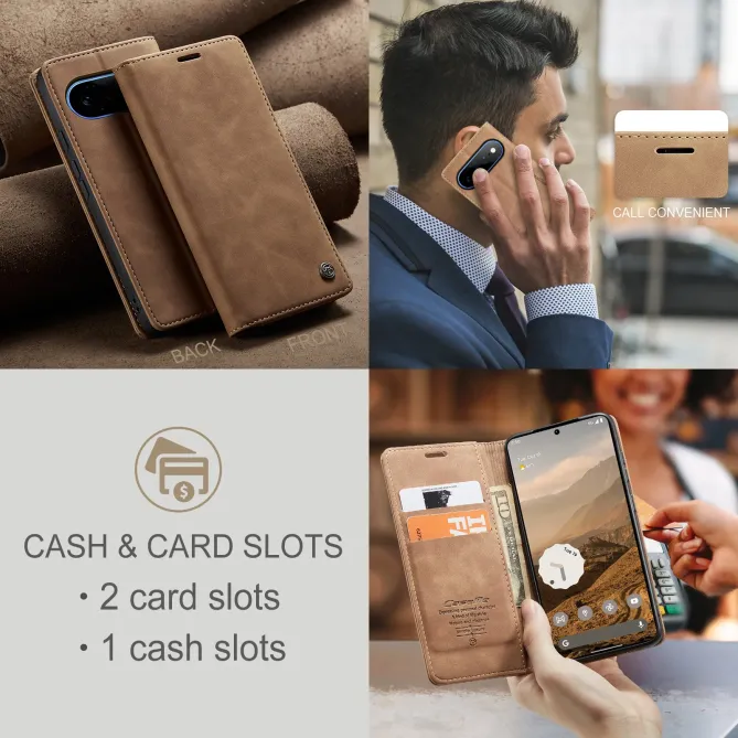 Housse Google Pixel 11 Pro XL CASEME 013 avec rangements cartes et support