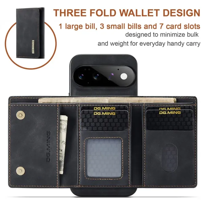 Coque Google Pixel 11 / 11 Pro DG.MING M1 avec étui cartes pliable